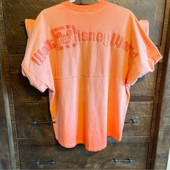 Disney World Spirit Jersey Glitter Ombre Orange Size Large - Picture 2 of 8